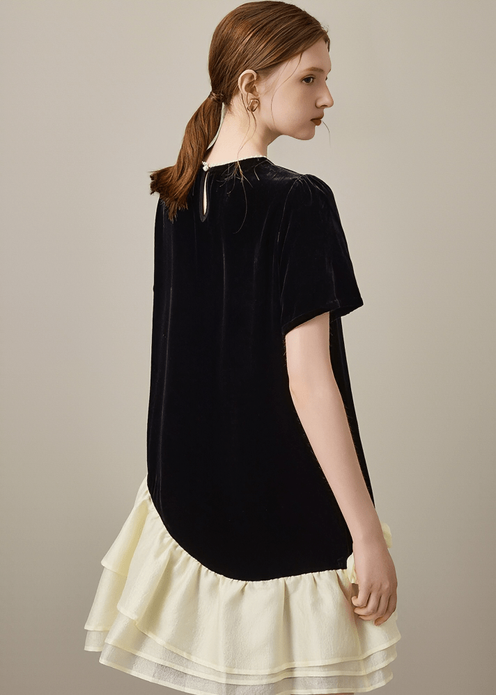 BLOOM RUFFLE ASYMMETRIC DRESS - Vera Lumina
