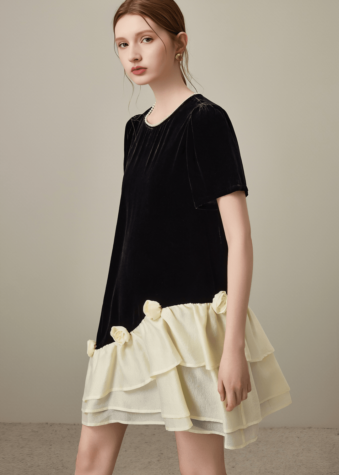 BLOOM RUFFLE ASYMMETRIC DRESS - Vera Lumina