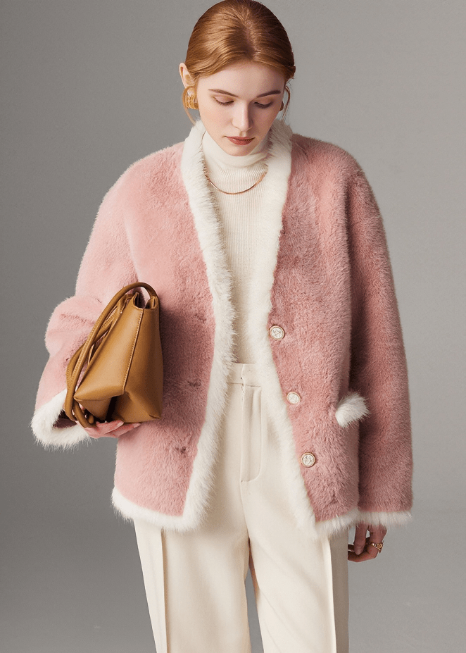 BLOSSOM SHEARLING JACKET - Vera Lumina