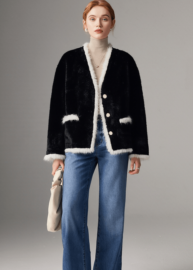 BLOSSOM SHEARLING JACKET - Vera Lumina