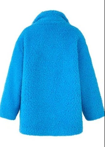 blue fur coat - Vera Lumina