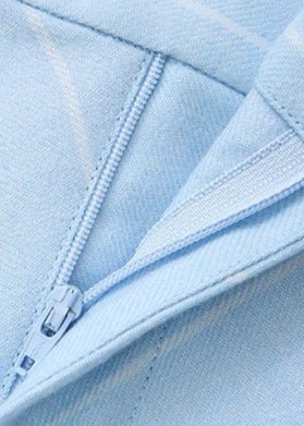 blue suit draped wide leg pants - Vera Lumina