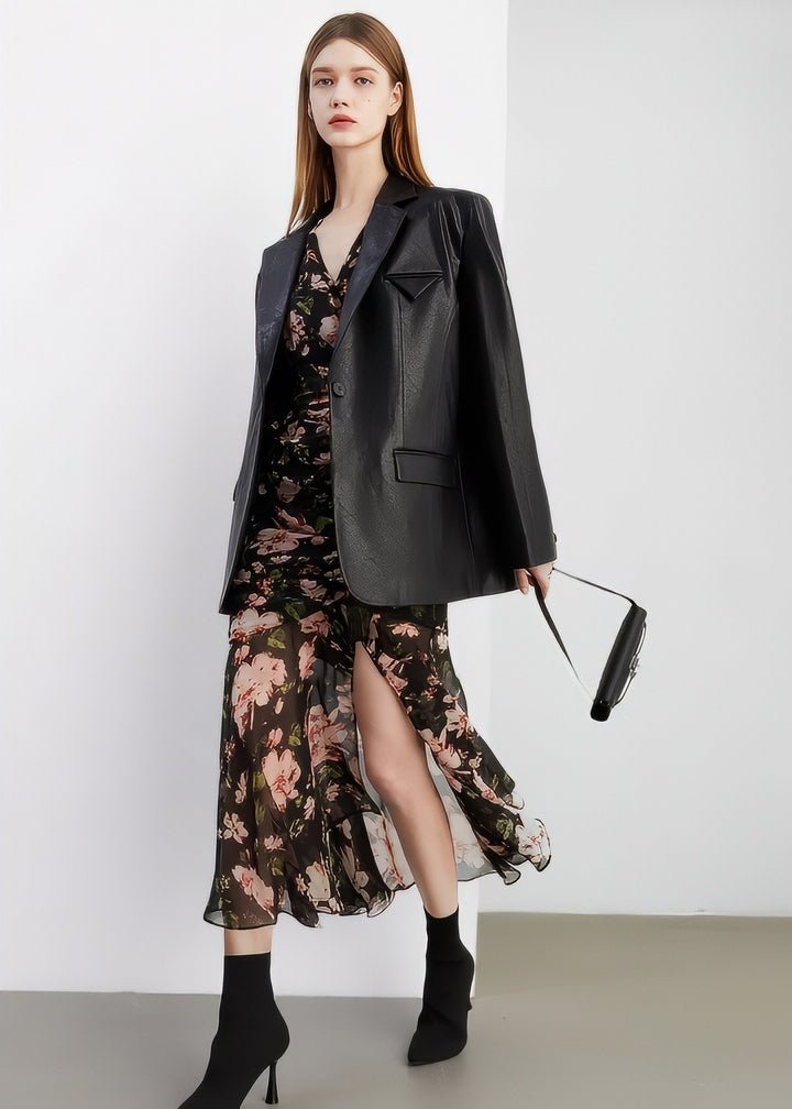 Botanical Flower Wrap Dress - Vera Lumina