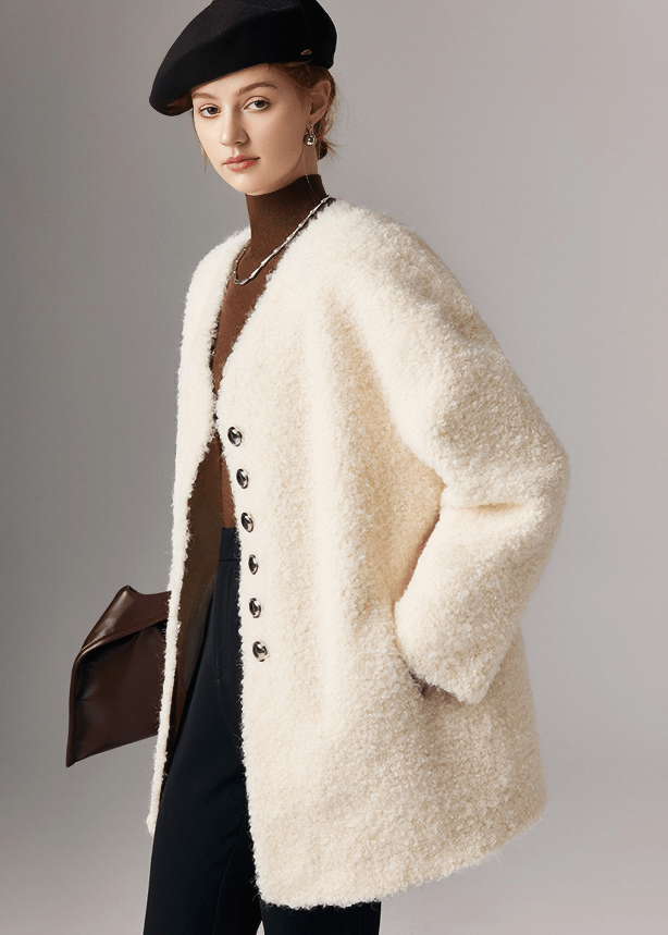 BOUCLE KNIT COAT - Vera Lumina