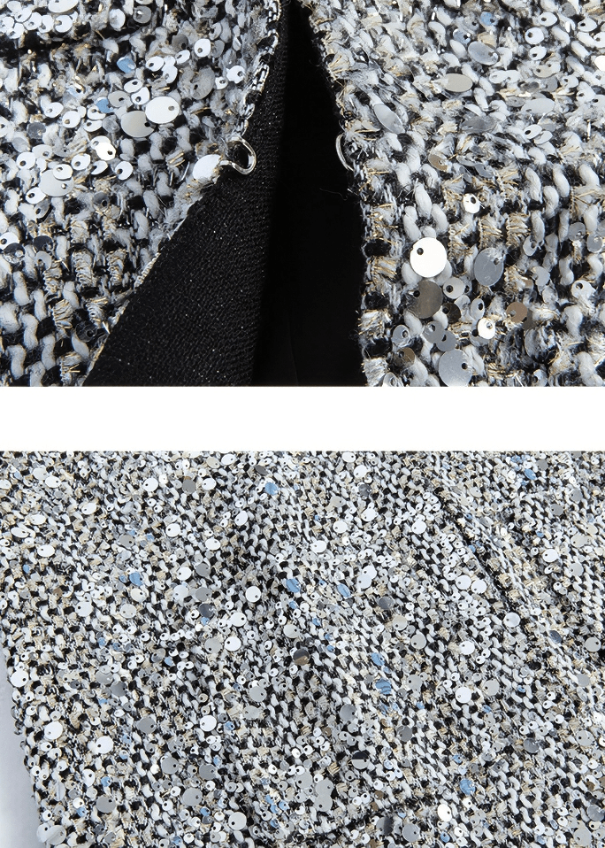 BOUCLE WEAVE COLLARLESS JACKET - Vera Lumina