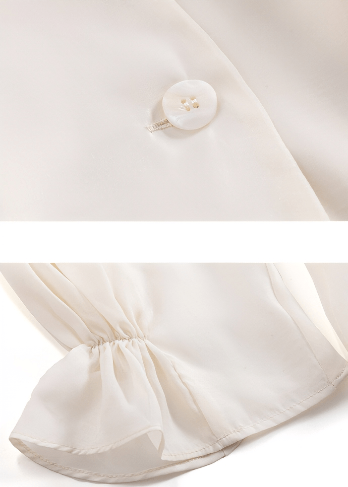 BOW TIE COLLAR VINTAGE BLOUSE - Vera Lumina