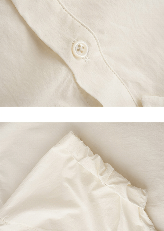 BOXY SHORT SLEEVE BUTTON UP SHIRT - Vera Lumina