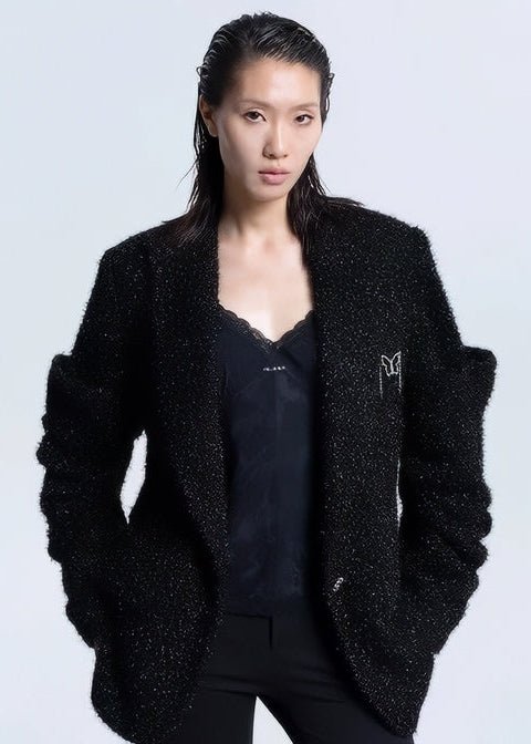bright silk pleated blazer jacket - Vera Lumina