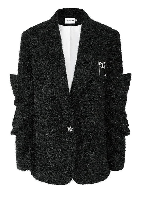 bright silk pleated blazer jacket - Vera Lumina