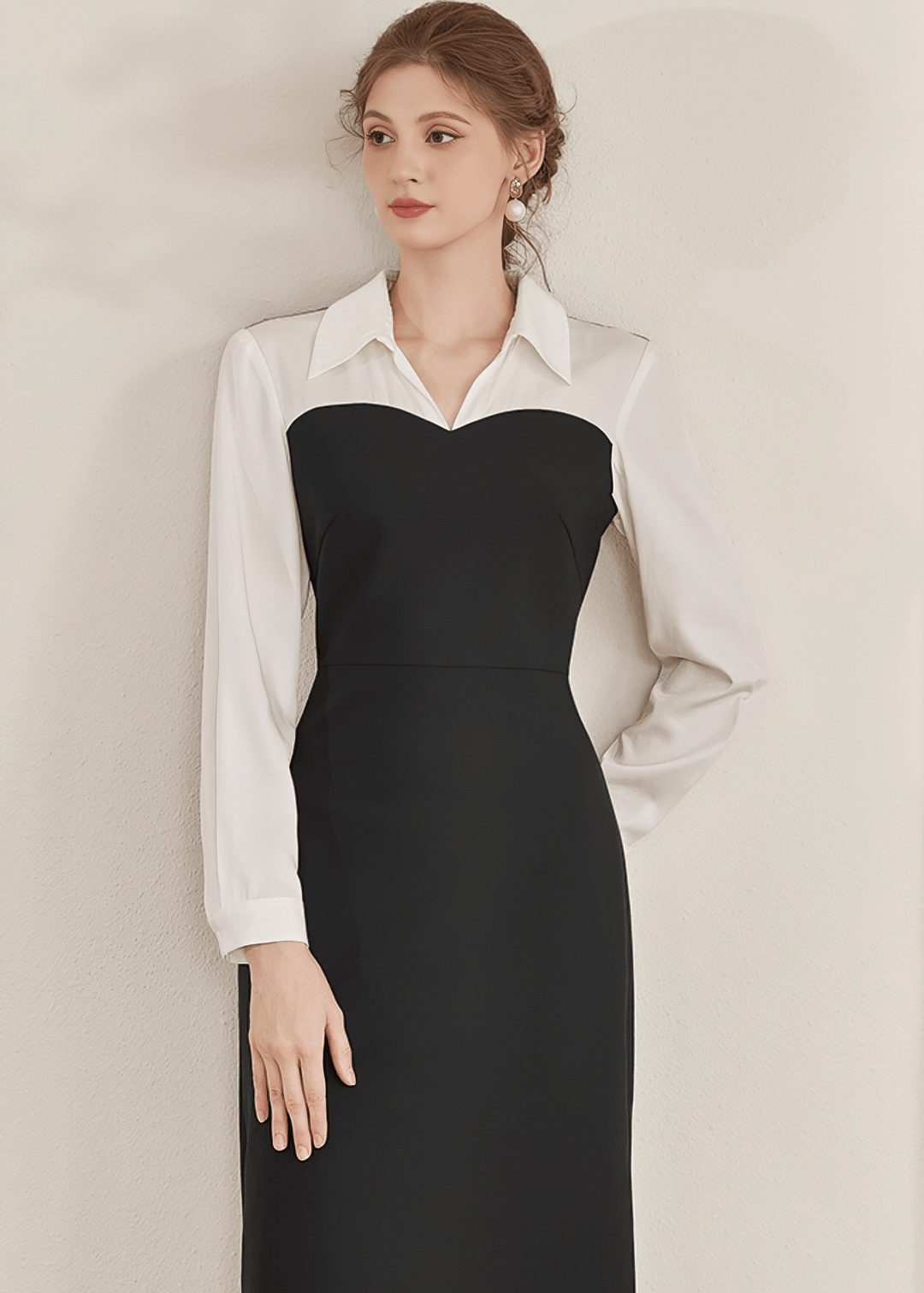 BUSTIER COLLAR HYBRID DRESS - Vera Lumina