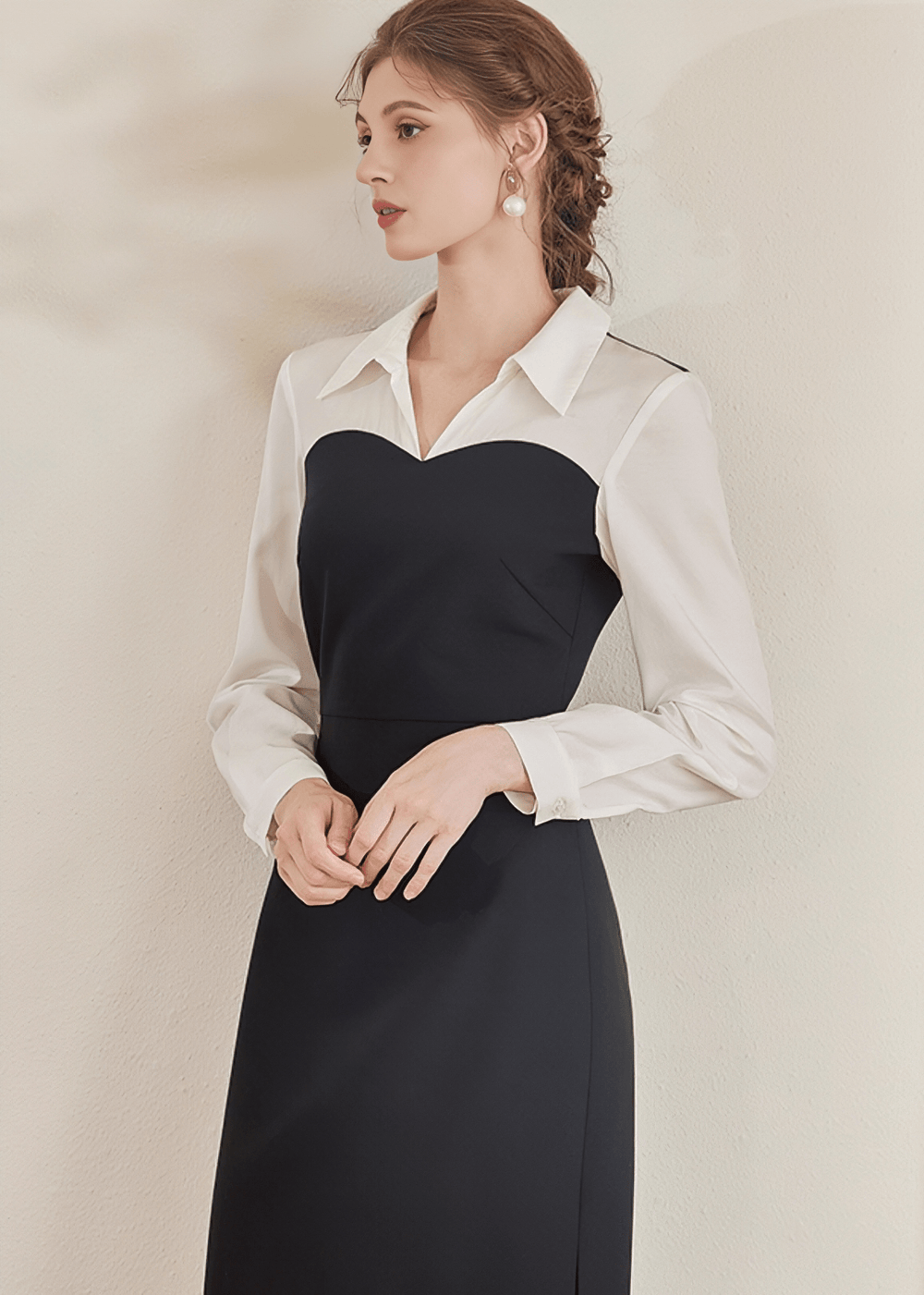 BUSTIER COLLAR HYBRID DRESS - Vera Lumina