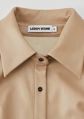 button down collar short dress - Vera Lumina