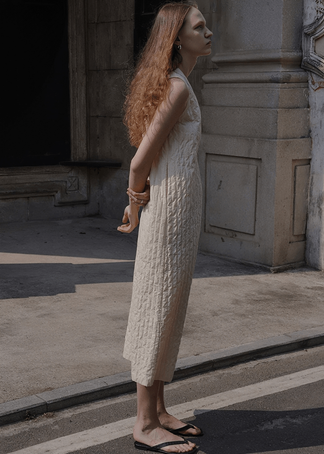 CABLE KNIT VEST DRESS - Vera Lumina