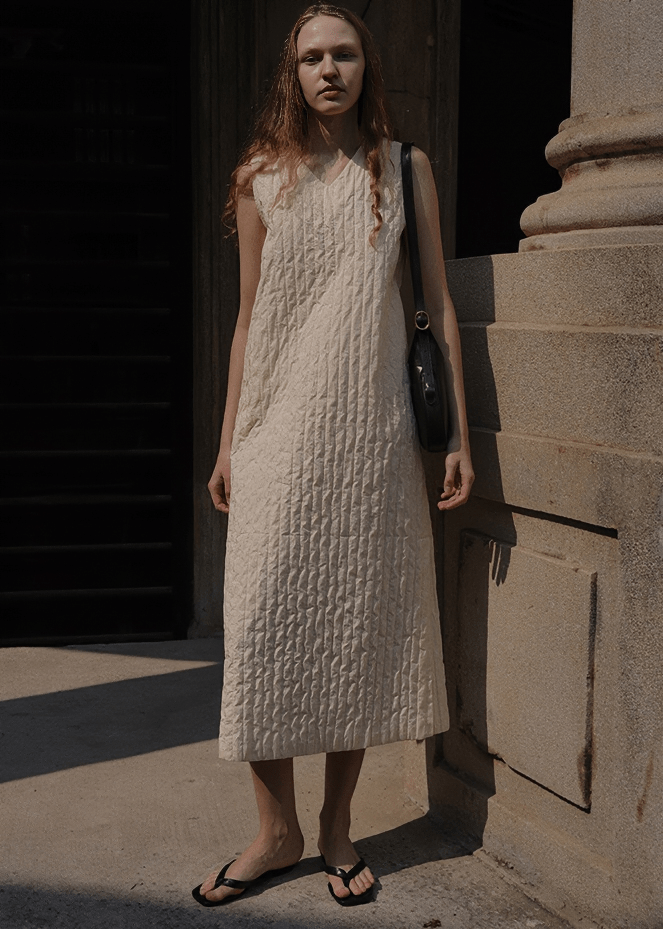 CABLE KNIT VEST DRESS - Vera Lumina