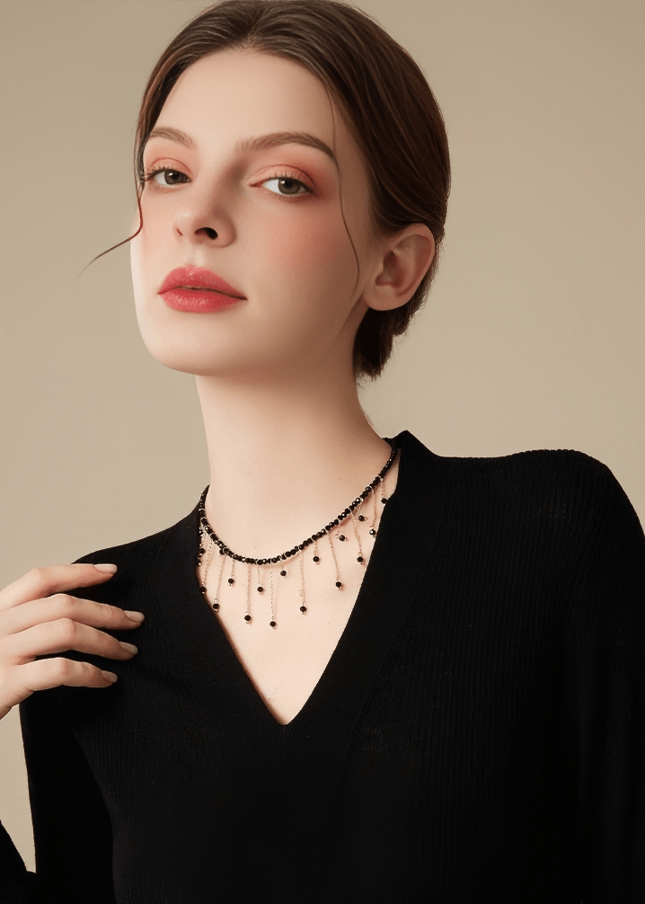 CASCADE FRINGE CHOKER - Vera Lumina