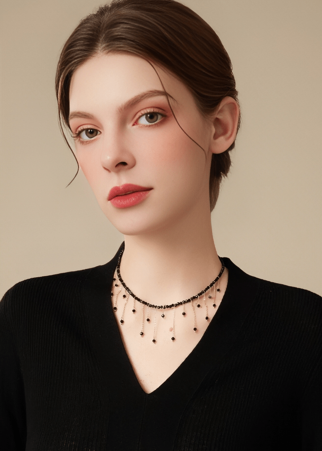 CASCADE FRINGE CHOKER - Vera Lumina