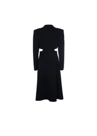 cashmere wool small waist long coat - Vera Lumina