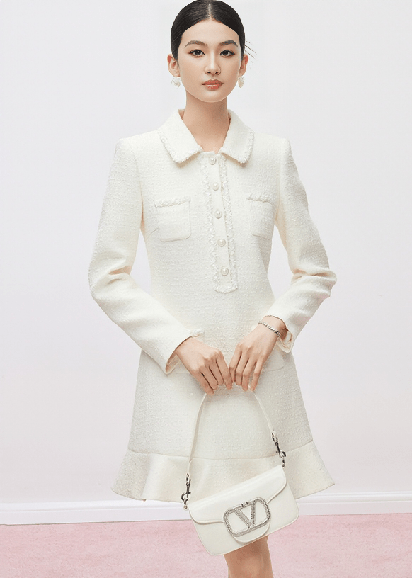 CELESTIAL TWEED DRESS - Vera Lumina
