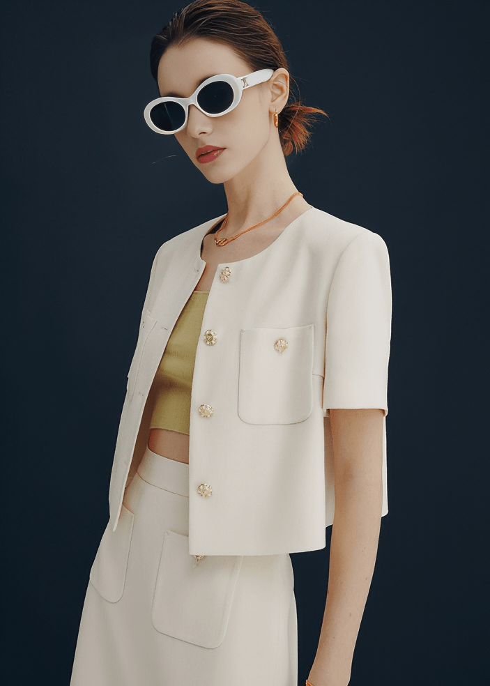 CHANEL INSPIRED CROPPED BOXY JACKET - Vera Lumina