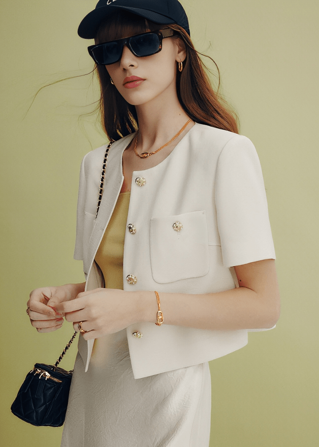 CHANEL INSPIRED CROPPED BOXY JACKET - Vera Lumina