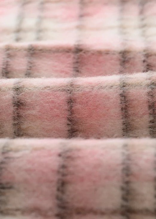 checkered wool short coat - Vera Lumina