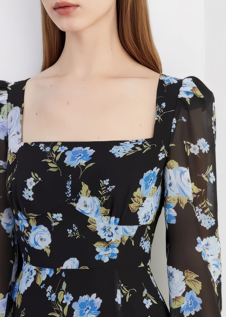 Choker - Style Neck Flower Dress - Vera Lumina