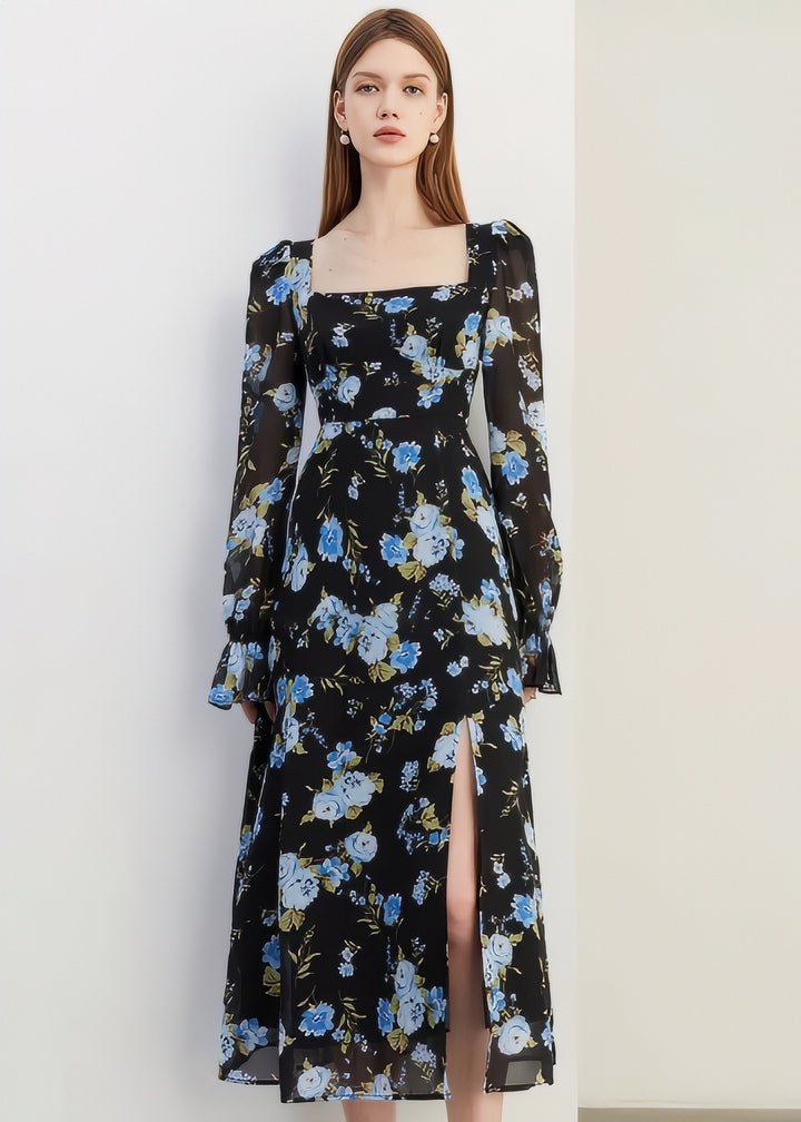 Choker - Style Neck Flower Dress - Vera Lumina