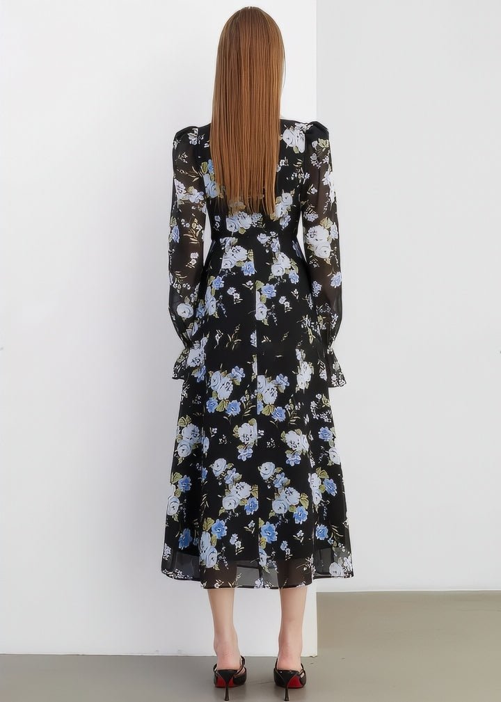 Choker - Style Neck Flower Dress - Vera Lumina