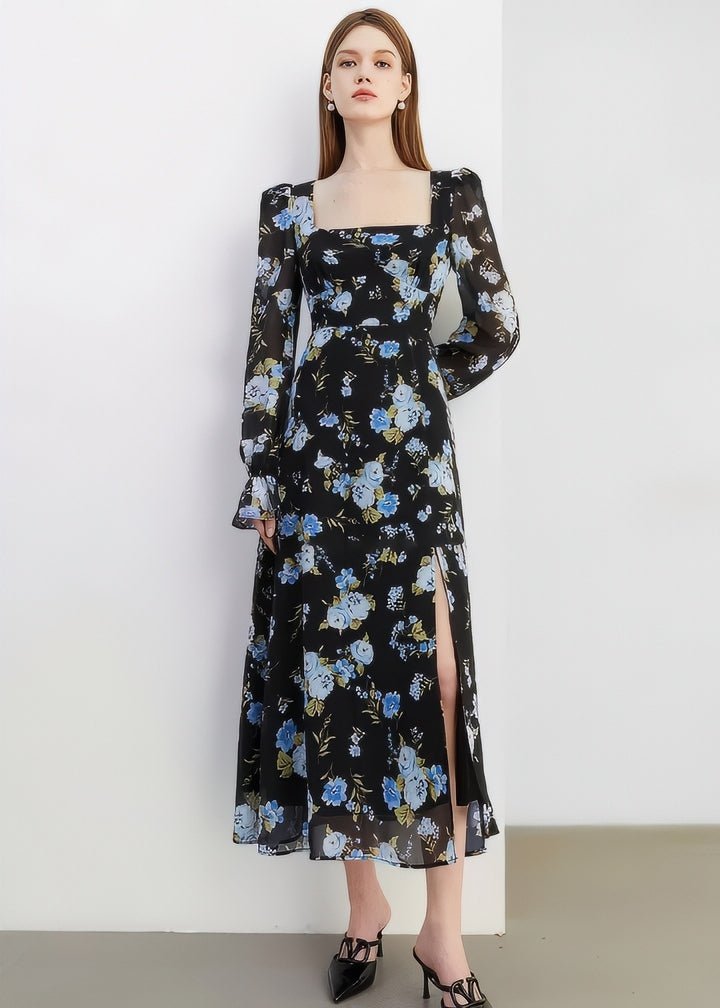 Choker - Style Neck Flower Dress - Vera Lumina