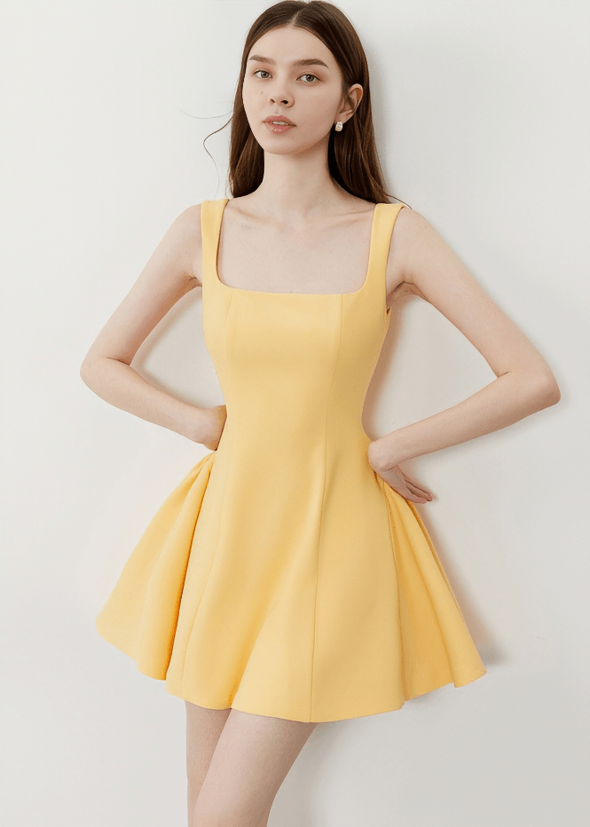 CITRUS GROVE SQUARE NECK DRESS - Vera Lumina