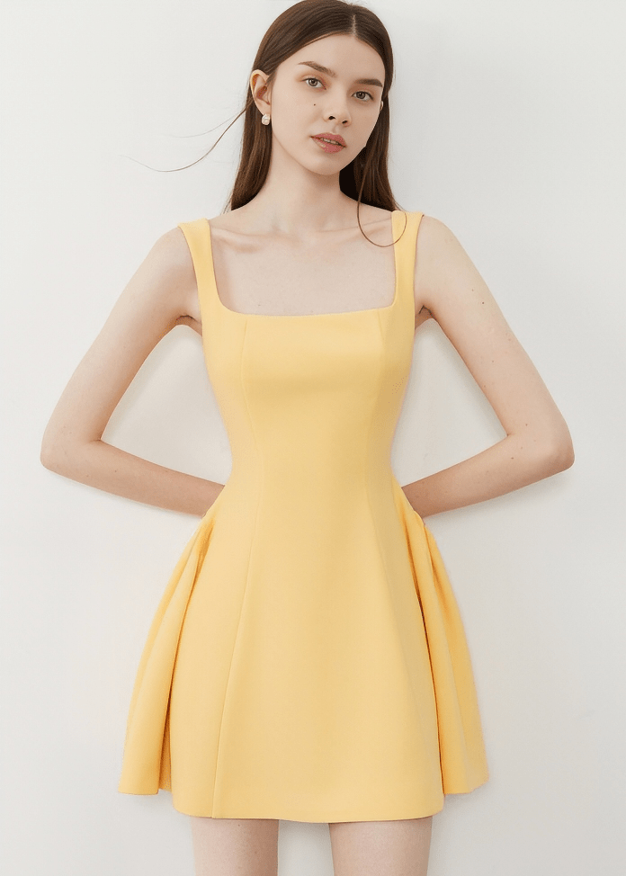 CITRUS GROVE SQUARE NECK DRESS - Vera Lumina