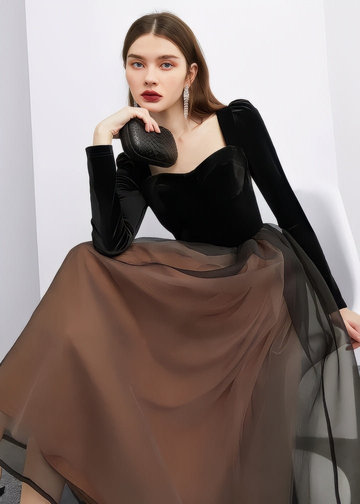 Velvet Collared A-Line Coat - Vera Lumina