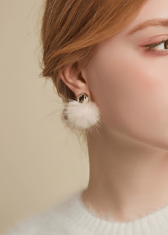 CLOUD WHISPER STUD PIERCED EARRINGS - Vera Lumina