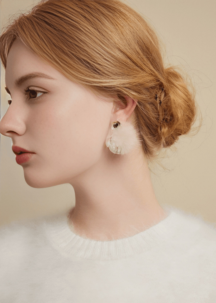 CLOUD WHISPER STUD PIERCED EARRINGS - Vera Lumina