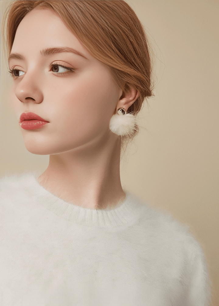 CLOUD WHISPER STUD PIERCED EARRINGS - Vera Lumina