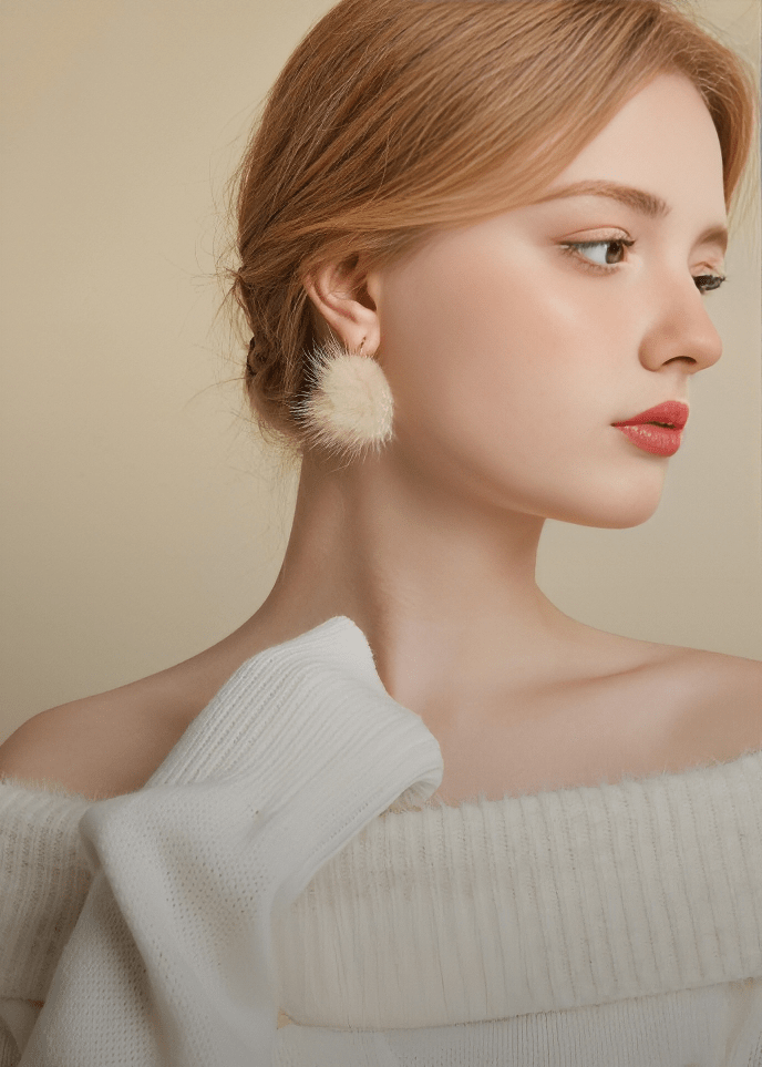 CLOUD WHISPER STUD PIERCED EARRINGS - Vera Lumina