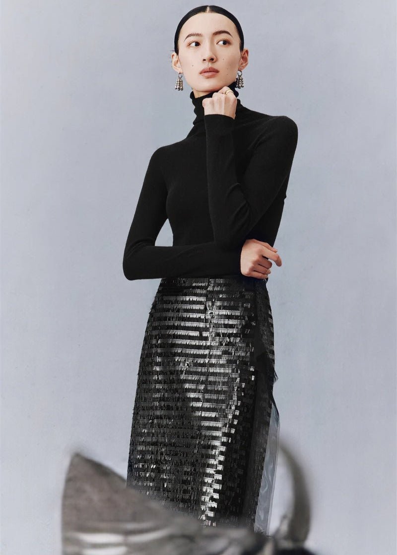 Cocktail feather sparkle sequin skirt - Vera Lumina