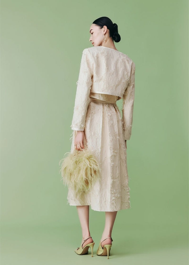 cocktail three - dimensional jacquard short jacket & vest &skirt - Vera Lumina