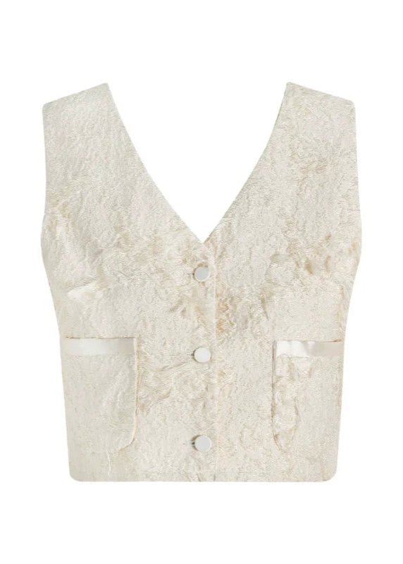 cocktail three - dimensional jacquard short jacket & vest &skirt - Vera Lumina