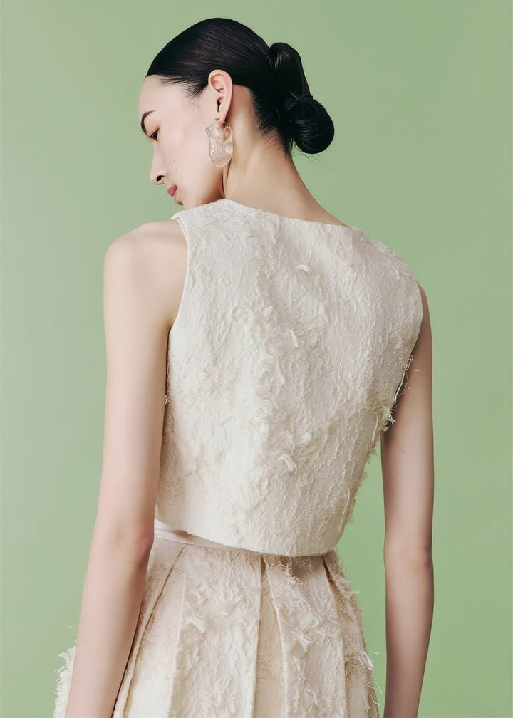 cocktail three - dimensional jacquard short jacket & vest &skirt - Vera Lumina