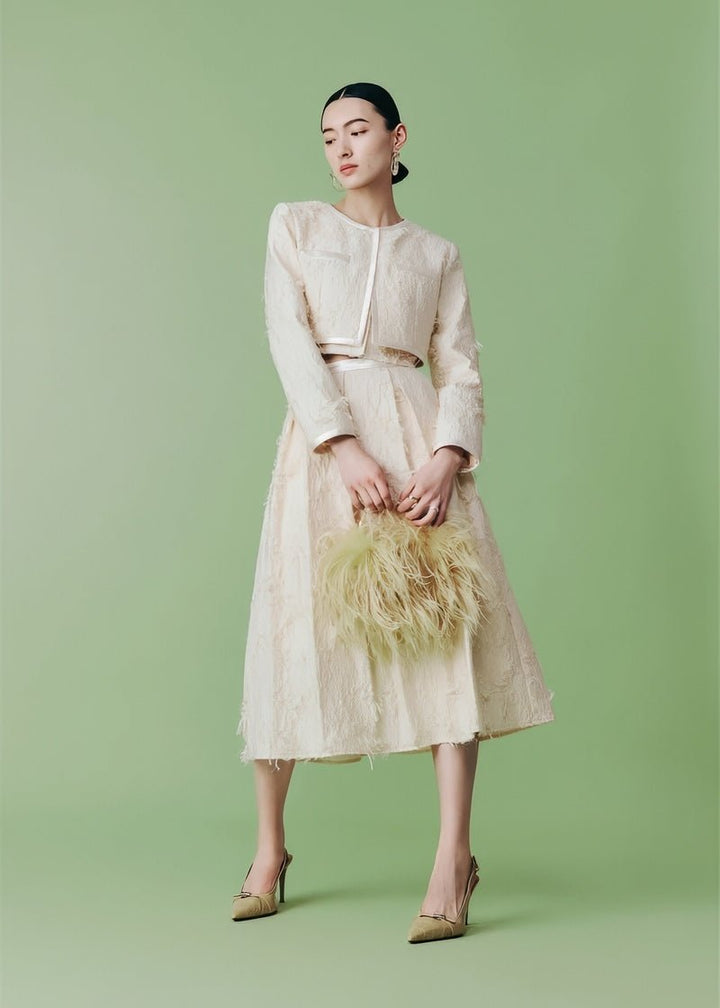 cocktail three - dimensional jacquard short jacket & vest &skirt - Vera Lumina