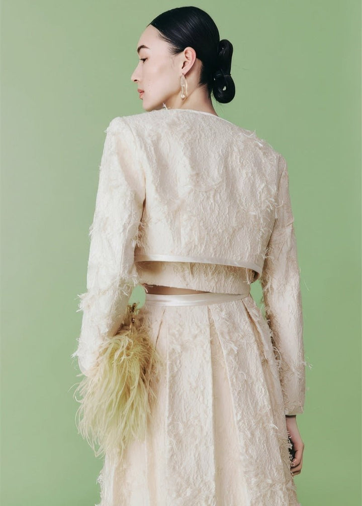 cocktail three - dimensional jacquard short jacket & vest &skirt - Vera Lumina