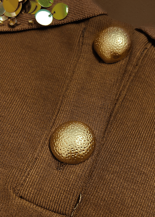 COIN MEDALLION COLLAR SHIFT DRESS - Vera Lumina