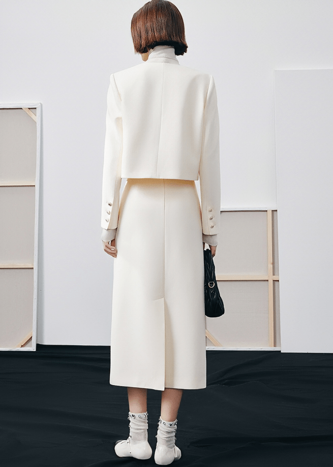 COLLARLESS OVERSIZED UTILITY BLAZER - Vera Lumina