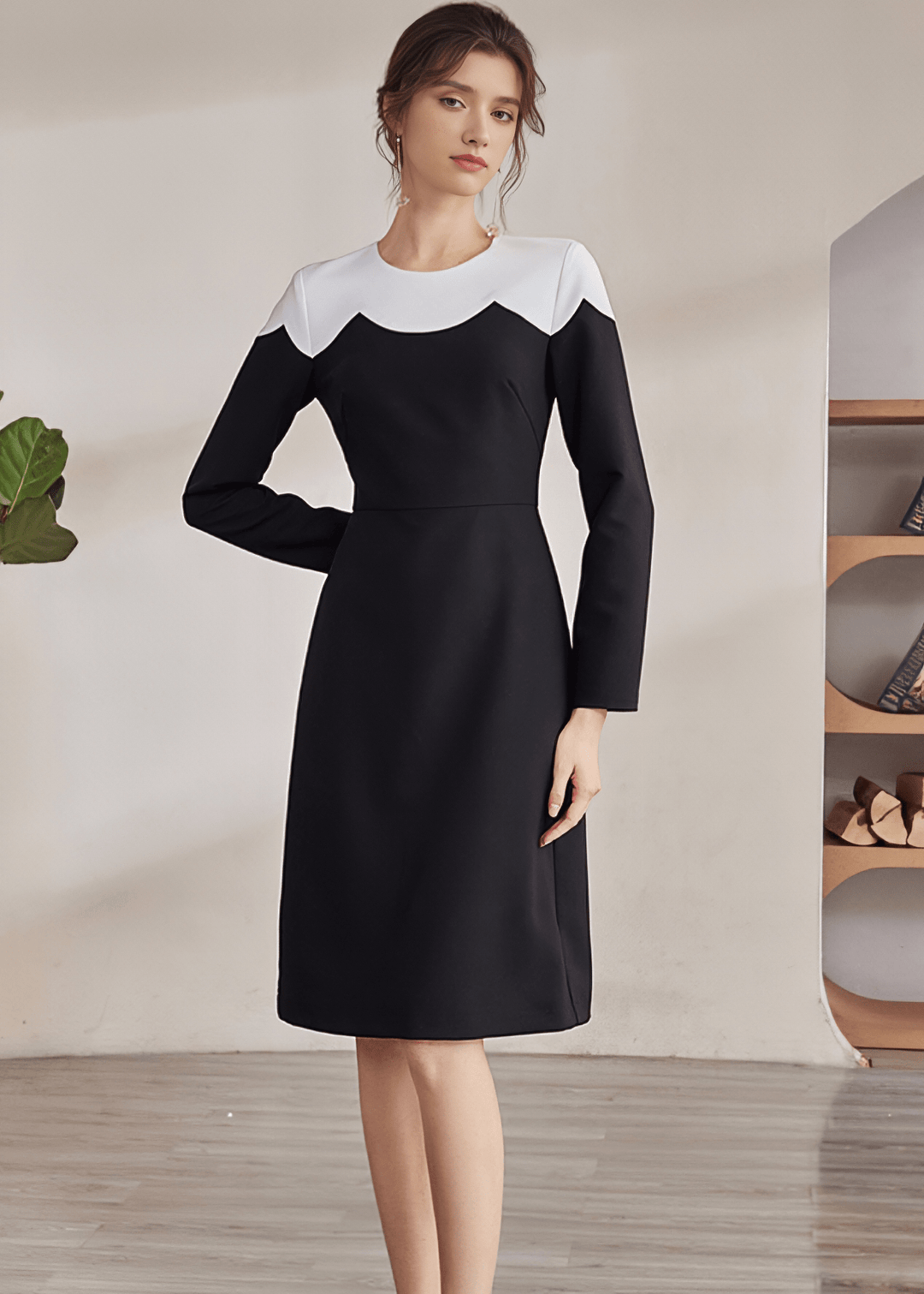 COLLEGIATE PETER PAN COLLAR DRESS - Vera Lumina