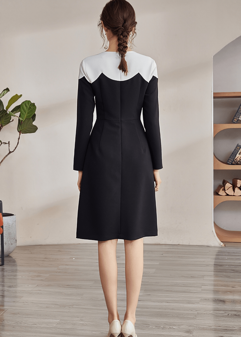 COLLEGIATE PETER PAN COLLAR DRESS - Vera Lumina