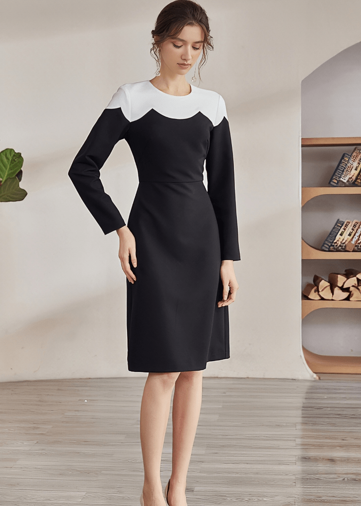 COLLEGIATE PETER PAN COLLAR DRESS - Vera Lumina