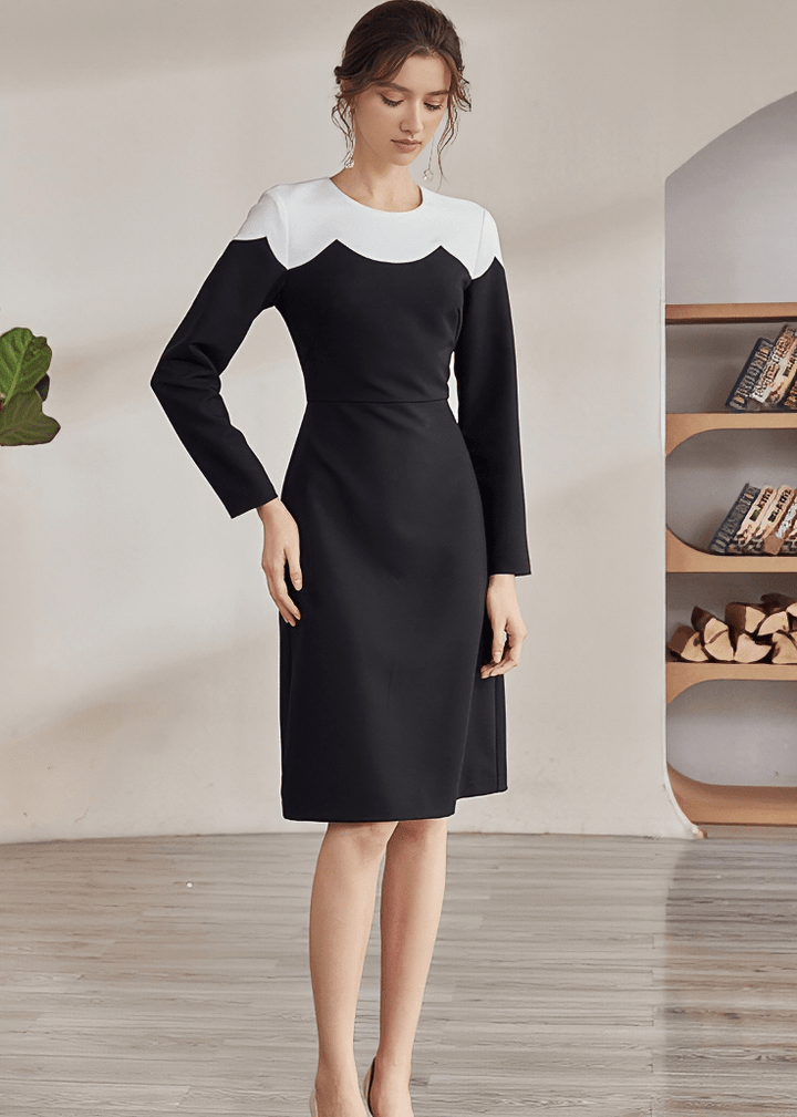 COLLEGIATE PETER PAN COLLAR DRESS - Vera Lumina