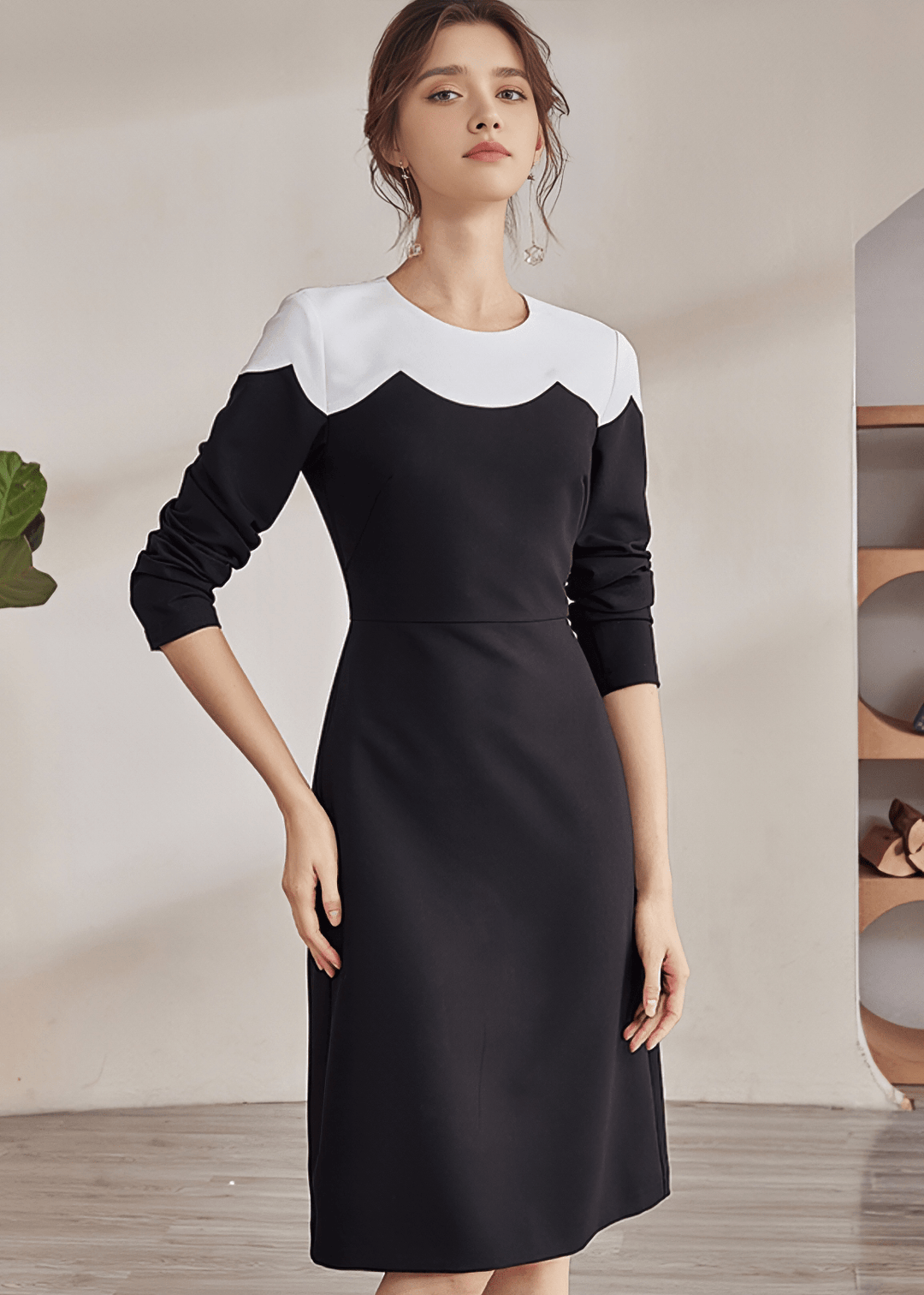 COLLEGIATE PETER PAN COLLAR DRESS - Vera Lumina