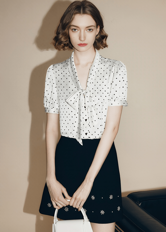 CONSTELLATION BOW BLOUSE - Vera Lumina